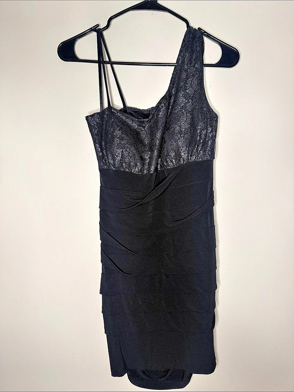Tropez West Black Mini Dress Size 10 Like New